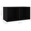 vidaXL Ensemble de meubles TV 4 pcs Noir Bois d'ing&eacute;nierie