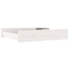vidaXL Tiroirs de lit 2 pcs blanc Bois de pin massif