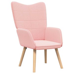 vidaXL fauteuil Rose 62 x 67 x 95,5 cm Tissu Sherpa