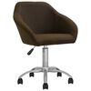 vidaXL Chaises pivotantes &agrave; manger lot de 4 marron fonc&eacute; tissu