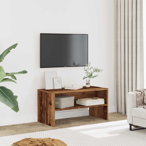 vidaXL Meuble TV vieux bois 80x40x40 cm bois d'ing&eacute;nierie