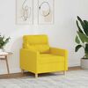 vidaXL Fauteuil Jaune clair 60 cm Tissu