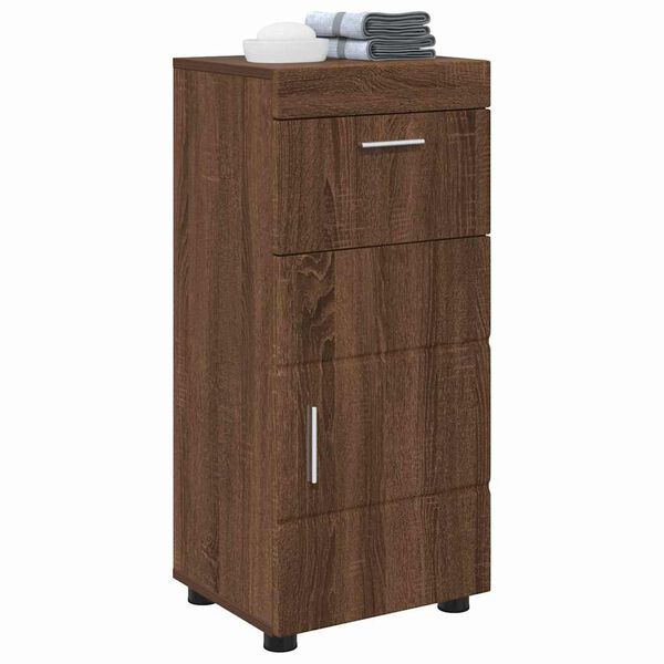 vidaXL Ensemble d'armoire de salle de bain TULUM Ch&ecirc;ne brun