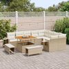 vidaXL Ensemble de canap&eacute; de jardin 12 pcs Beige et cr&egrave;me polyrotin