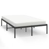vidaXL Cadre de lit m&eacute;tal sans matelas noir 120x190 cm
