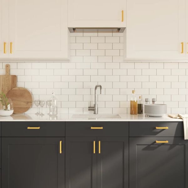 vidaXL Poign&eacute;es d'armoire 20 pcs dor&eacute; 96 mm acier inoxydable