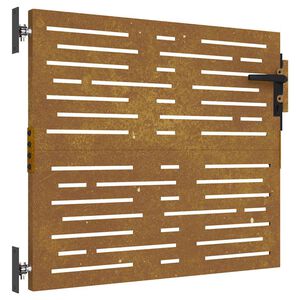 vidaXL Portail de jardin 85x100 cm acier corten conception de carr&eacute;