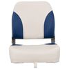 vidaXL Si&egrave;ge de bateau pliable 1 ensemble oreiller bleu blanc