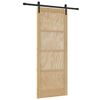vidaXL Porte coulissante Naturel 83 x 211 cm Bois de pin massif