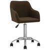 vidaXL Chaise pivotante de bureau Marron fonc&eacute; Tissu