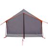 vidaXL Tente de camping 2 personnes gris et orange imperméable