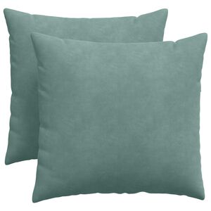 vidaXL Coussins de canap&eacute; 2 pcs Vert Mer 50 x 50 cm