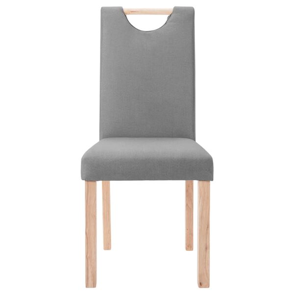 vidaXL Chaises &agrave; manger lot de 4 gris clair tissu