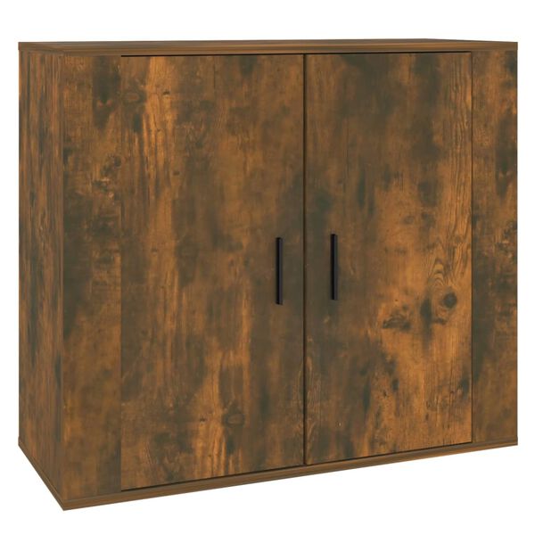 vidaXL Buffet Ch&ecirc;ne fum&eacute; 80x33x70 cm Bois d'ing&eacute;nierie