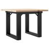 vidaXL Table basse cadre en O 50x50x35 cm bois de pin massif et acier