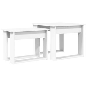 vidaXL Ensemble de tables basses 2 pcs Blanc Bois d'ing&eacute;nierie