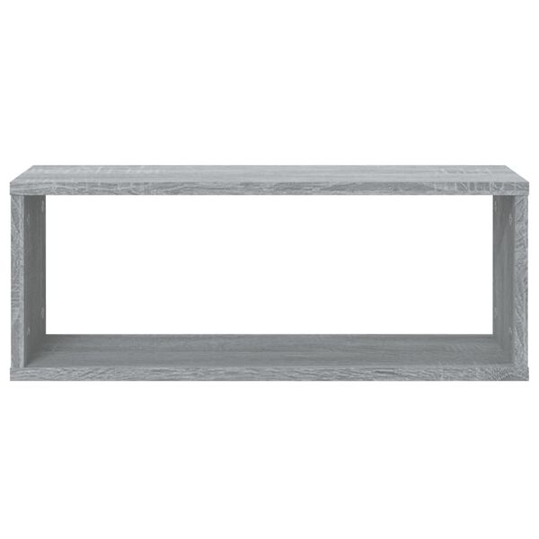 vidaXL &Eacute;tag&egrave;res murales cube 4 pcs Sonoma gris 60x15x23 cm Bois