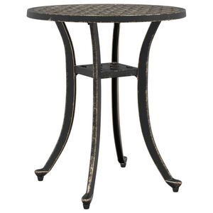 vidaXL Table de jardin bronze &Oslash;48x53 cm aluminium coul&eacute;