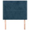 vidaXL T&ecirc;te de lit Bleu fonc&eacute; 80x5x118/128 cm Velours