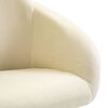 vidaXL Chaise pivotante de salle &agrave; manger Cr&egrave;me Tissu