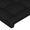 vidaXL Sommier &agrave; lattes de lit avec matelas Noir 90x190 cm Tissu