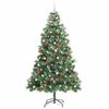 vidaXL Sapin de No&euml;l artificiel Vert 240 cm PVC et m&eacute;tal