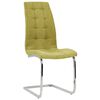 vidaXL Chaises &agrave; manger cantilever lot de 2 vert tissu