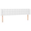 vidaXL Tête de lit avec oreilles Blanc 203x16x78/88 cm Similicuir