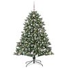 vidaXL Sapin de No&euml;l artificiel Vert 150 cm PVC, plastique et acier