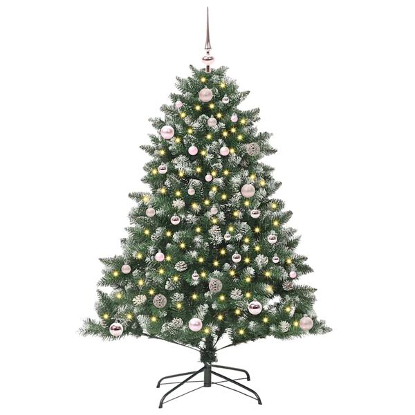vidaXL Sapin de No&euml;l artificiel Vert 150 cm PVC, plastique et acier