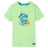 vidaXL T-shirt pour enfants vert fluo 116