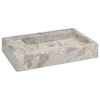 vidaXL Lavabo Gris 58x39x10 cm Marbre