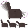 vidaXL Fauteuil inclinable &eacute;lectrique Marron fonc&eacute; Tissu