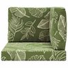 vidaXL Coussin de canap&eacute; d'ext&eacute;rieur 3 pcs Mod&egrave;le feuille Polyester