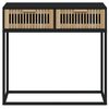 vidaXL Table console noir 80x30x75 cm bois d'ingénierie et fer