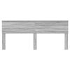 vidaXL T&ecirc;te de lit Gris Sonoma 200 cm Bois d'ing&eacute;nierie