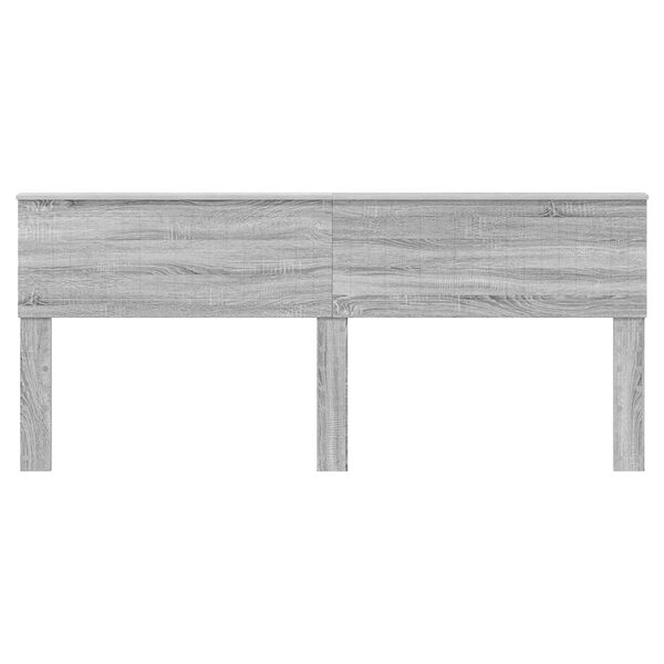 vidaXL T&ecirc;te de lit Gris Sonoma 200 cm Bois d'ing&eacute;nierie