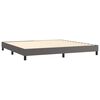 vidaXL Sommier &agrave; lattes de lit avec matelas Gris 200x200 cm Similicuir