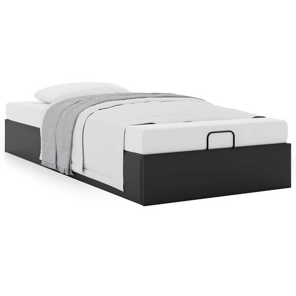 vidaXL Cadre de lit ottoman sans matelas noir 90x200 cm similicuir