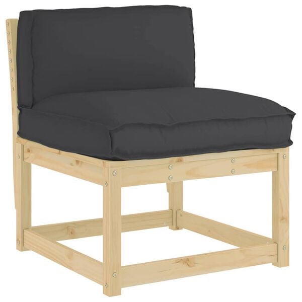 vidaXL Coussin pour dossier de palette Noir 80 x 40 x 12 cm