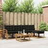 vidaXL Ensemble de canap&eacute;s d'ext&eacute;rieur 6 pcs Naturel et Noir
