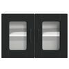 vidaXL Armoire de cuisine 2 pcs Noir 60 x 31 x 40 cm Bois d'ing&eacute;nierie