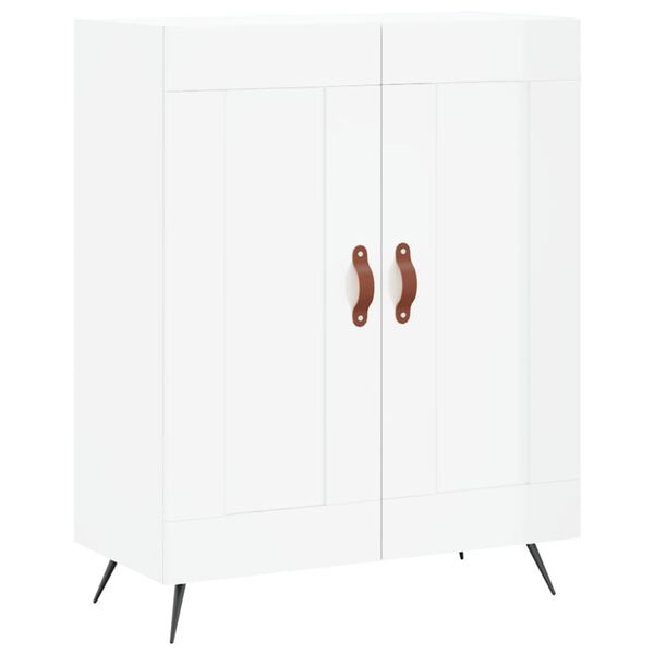 vidaXL Buffet Blanc brillant 69,5x34x90 cm Bois d'ing&eacute;nierie
