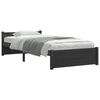 vidaXL Cadre de lit sans matelas noir bois massif 90x200 cm