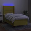 vidaXL Sommier &agrave; lattes de lit matelas LED Vert 80x200cm Tissu