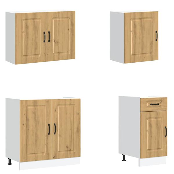 vidaXL Ensemble d'armoires de cuisine 7 pcs Kalmar bois d'ing&eacute;nierie