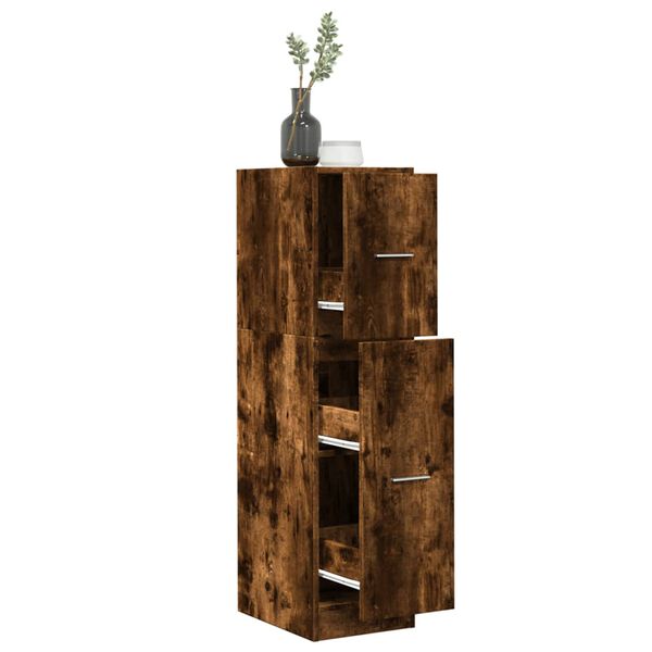 vidaXL Armoire d'apothicaire chêne fumé 30x41x118 cm bois d'ingénierie