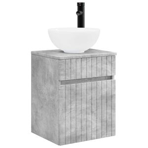 vidaXL Meuble de lavabo mural Gris b&eacute;ton 39 x 41 x 64,5 cm