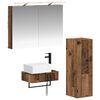vidaXL Ensemble d'armoire de salle de bain 4 pc Bois ancien