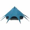 vidaXL Tente tipi avec toit avec &eacute;vent Bleu et gris 600 x 600 x 347 cm